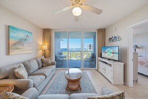 TV - P503 Romantic High-Floor 2BR Condo | Bay & Lazy River Views | Private Balcony (Fort Walton Beach)