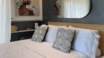 Panoramic-Studio, 1 King-Bett, Talblick | Italienische Bettbezüge von Frette, hochwertige Bettwaren