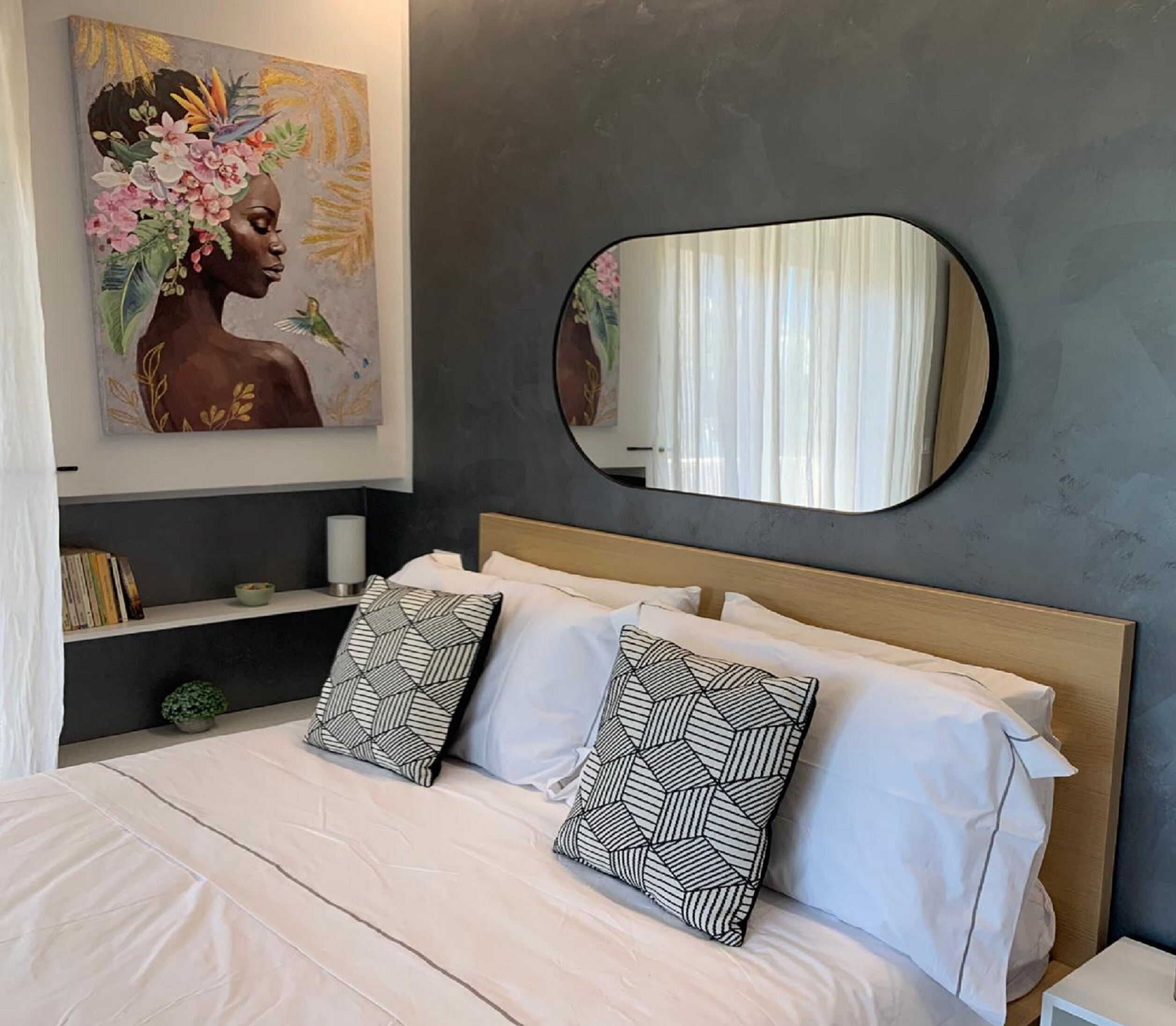 Estudio panorámico, 1 cama King size, vista al valle | Sábanas italianas Frette, ropa de cama de alta calidad y edredón 