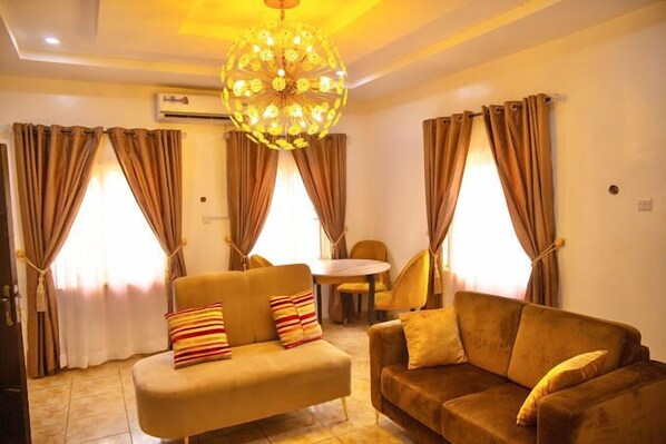 Family Apartment, Balcony, City View | Living area - El-Mak Luxury Homes (Enugu)