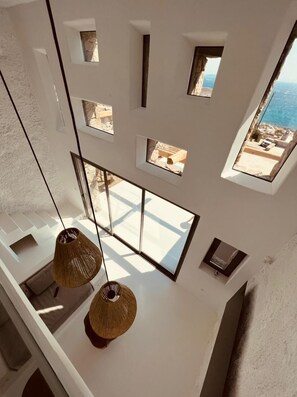 Suite, 1 Bedroom, Private Pool, Sea View | Living area | 60-cm Smart TV with digital channels, Netflix, streaming services