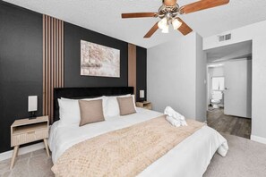 2 bedrooms, iron/ironing board, travel crib, free WiFi