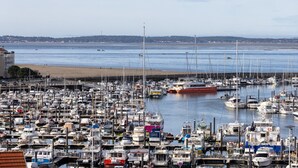 A marina filled with numerous boats docked at the pier. - Horizon Bleu - Superbe vue sur le port (Arcachon)