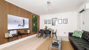 Smart TV, video games, DVD player, books