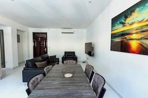 Superior Apartment, 2 Bedrooms | Living area | TV