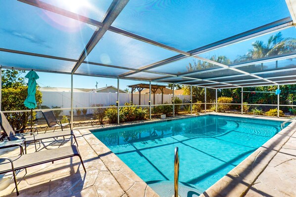 Una piscina riscaldata