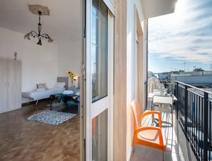 Chambre, 1 chambre, fumeurs, patio | Balcon