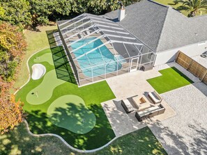 Exterior - Coastal Escape in Gulf Breeze! 3BR w/ Pool, Putting Green & Fire Pit (Gulf Breeze)