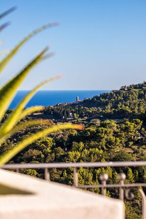 Property grounds - Large panoramic sea view terrace, stone shower, excellence vacation. (Lingueglietta)