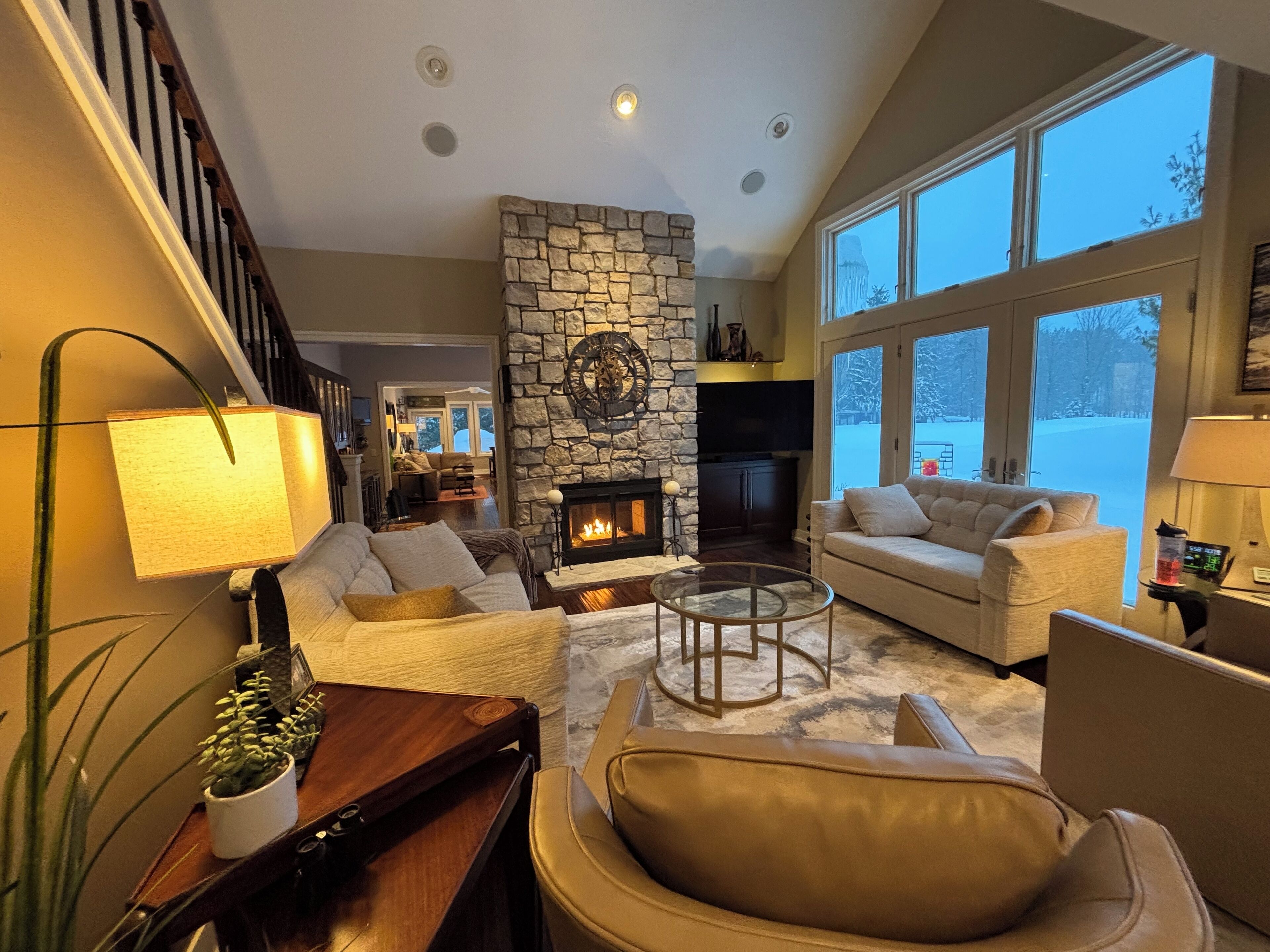 TV connectée, cheminée