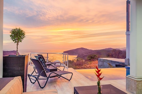 Terrace/patio. 4-Bedroom Oceanview Villa | Private Pool & Yard