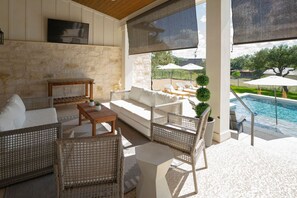 A heated pool