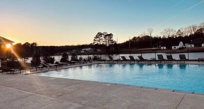 Tranquil 3BR Townhome with Porch, Office & Pool Access Near Auburn