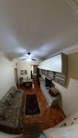 Smart TV, DVD player, books