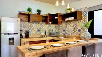 Villa, Multiple Beds, Pool Access, Garden View (Navio Tulum 1) | Private kitchen | Coffee/tea maker