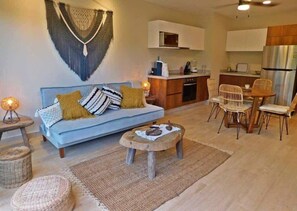 Condo, 1 King Bed with Sofa bed, Pool Access, Pool View (Paramar Viva 305) | Living area - Condo With Amazing Jungle View Top Amenities (Tulum)