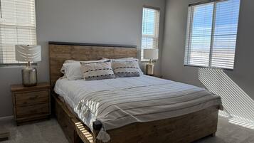 3 bedrooms, iron/ironing board, travel cot, WiFi