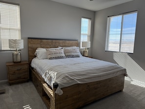 3 bedrooms, iron/ironing board, travel cot, WiFi
