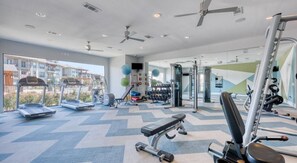 Fitness facility - Landing | Stylish 1BD, Pool, Game Room (New Braunfels)