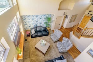 Smart TV, fireplace, video games, table football