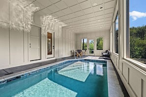 Indoor pool, a heated pool