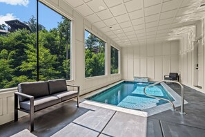 Indoor pool, a heated pool