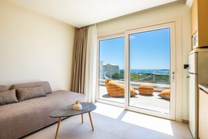 Superior Studio | Living area | 32-inch LCD TV with satellite channels