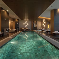 Indoor pool, pool loungers