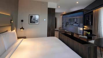 Premium bedding, down duvets, memory-foam beds, minibar