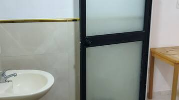 Classic Double Room | Bathroom | Shower, towels, soap, toilet paper