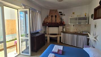 Panorama studio, balkon, uitzicht op zee | Gratis wifi