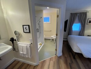 Iron/ironing board, travel crib, WiFi, bed sheets