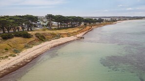 Vlak bij het strand