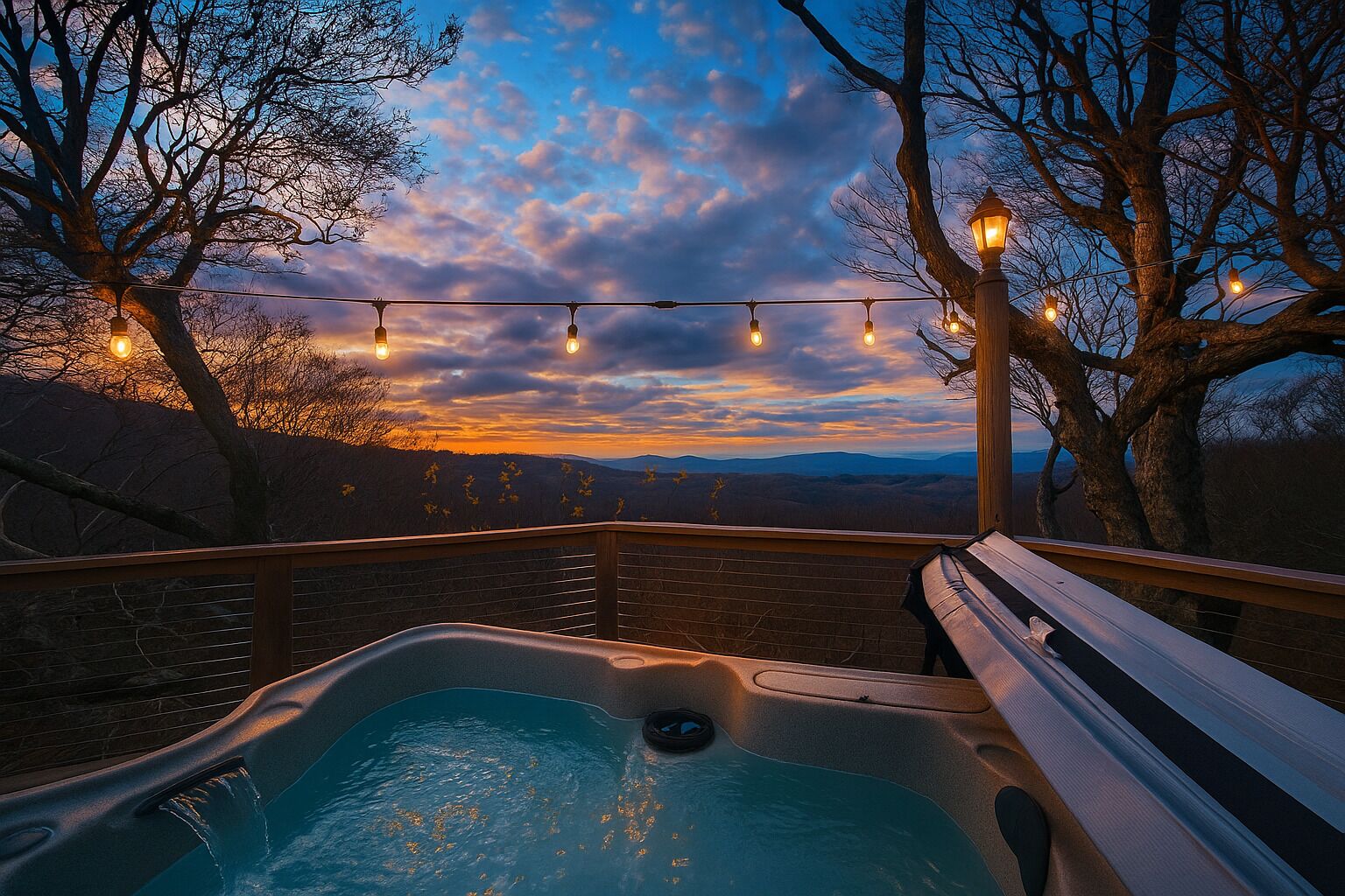 Outdoor spa tub
