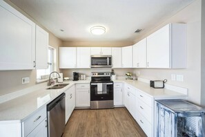 Microwave, oven, stovetop, dishwasher