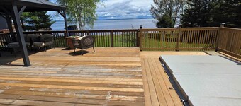 Luxurious waterfront retreat with swim spa