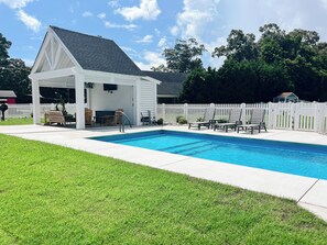 Outdoor pool, a heated pool