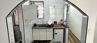 Beachfront Apartment in São Vicente, Biquinha Square, 1 minute from the beach!