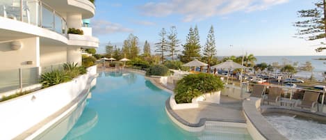 A heated pool