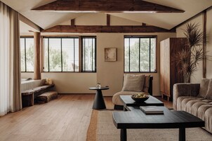 Luxury Double Room, Patio, Courtyard View | Down comforters, blackout drapes, soundproofing, free WiFi