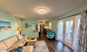 Smart TV, chimenea, libros