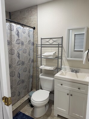 Serviettes fournies, savon, papier toilette