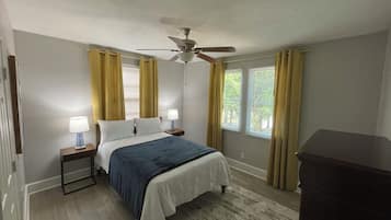 2 bedrooms, iron/ironing board, WiFi, bed sheets