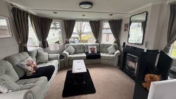 Télévision, cheminée