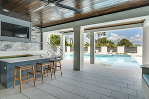 Et oppvarmet basseng