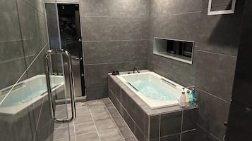 Hair dryer, towels