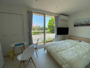 1 slaapkamer, een bureau, gratis wifi, beddengoed