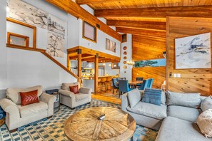 TV, fireplace, offices