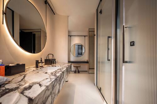 Romantic Double Room | Bathroom | Designer toiletries, hair dryer, bathrobes, slippers