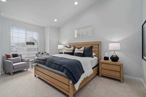 4 bedrooms, desk, iron/ironing board, travel crib